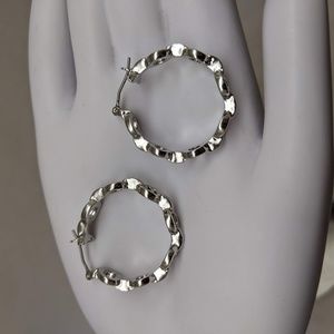 Hoops within Hoop Earrings in Silver Tone